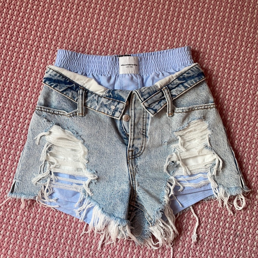 New 24 Alexander Wang Denim Boxer Short